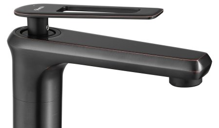 Смеситель для раковины (умывальника) REA BLADE OLD BLACK черный низкий, REA-B9973