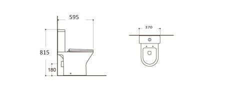 Унитаз напольный ободковый с бачком AQUATEK ЛЕОН AQ2785-00 595*370*815 мм,  с микролифтом