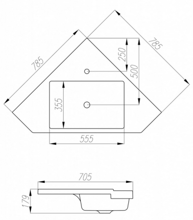 Раковина Aquaton Кантара 1A715331AN010 78 белый