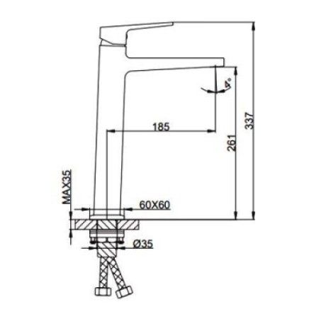 Смеситель Faop A1009-26 черный