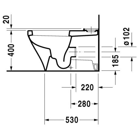Чаша для унитаза-компакта Duravit DuraStyle 2156090000