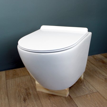 Унитаз подвесной Teymi Lina Pro безободковый, сиденье микролифт T40106