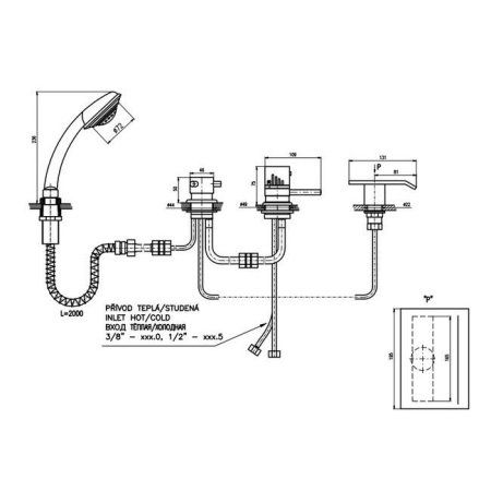 Смеситель Rav Slezak Dunaj DT274.5PZ для ванны золото