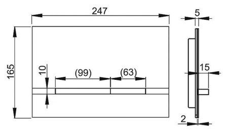 Кнопка смыва AlcaPlast Flat STRIPE хром матовый