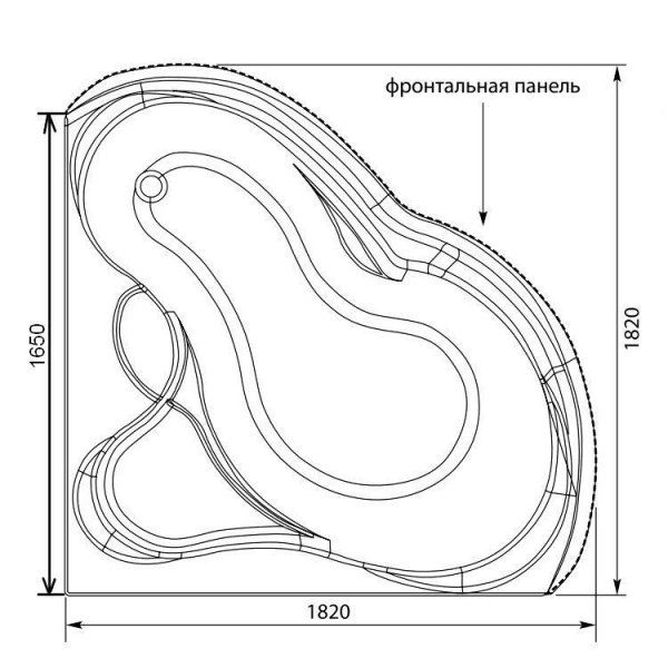 Акриловая ванна Aquanet Bellona 00203908 165х165