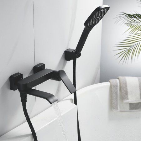 Смеситель для ванны однорычажный  Shevanik S4102H, Черный