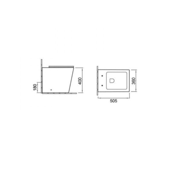 Унитаз приставной SantiLine SL-5021 белый