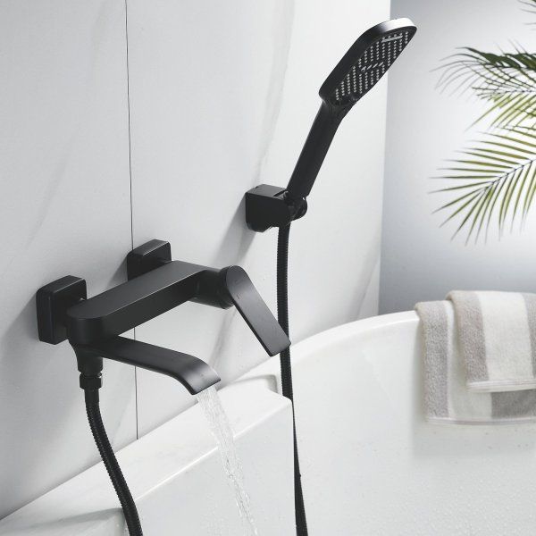 Смеситель для ванны однорычажный  Shevanik S4102H, Черный