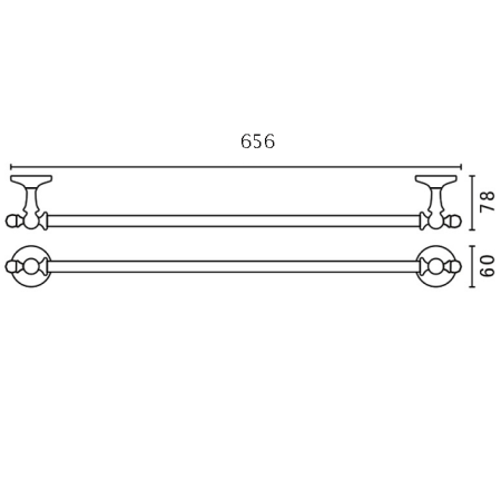 Полотенцедержатель Art&Max  Antic Crystal  AM-2624SJ-Do золото