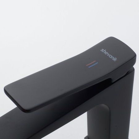 Смеситель для ванны однорычажный с гайкой Shevanik S4601H, Черный