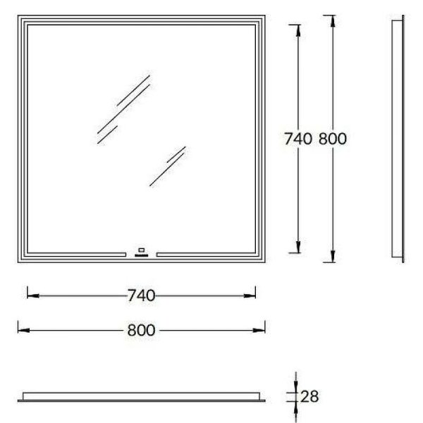Зеркало Kerama Marazzi Mio MIO.mi.80\WHT 80 белый
