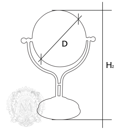 Косметическое зеркало Migliore Complementi ML.COM-50.318.DO