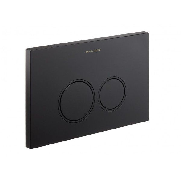 Клавиша смыва для инсталляции Milacio Standart MCU.203 (две кнопки, механическое, черный матовый)R-style