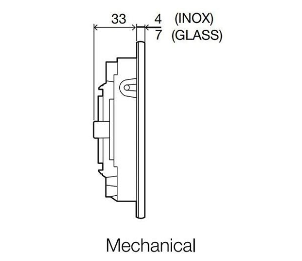 Кнопка смыва Oli Oceania 054557 стекло, черный