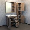Тумба-умывальник COMFORTY "Марио-75" дуб темный с раковиной "Quadro 75"