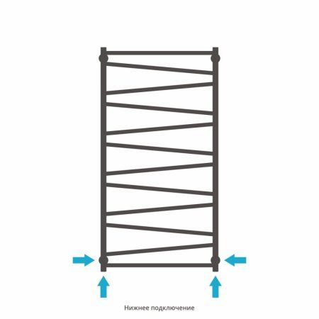 Полотенцесушитель водяной Сунержа Сирокко 00-0253-1260 1200x600 без покрытия