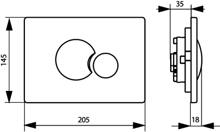 Кнопка смыва Sanit S706 16.706.D2.0013 бронза