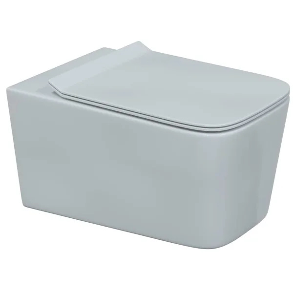 Унитаз подвесной Berges Floe 082121 безободковый, с сиденьем микролифт, белый