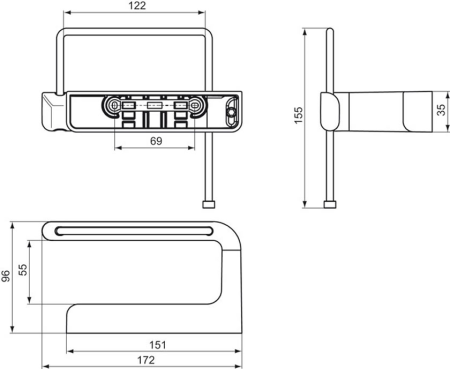 Держатель туалетной бумаги Ideal Standard Softmood A9142AA хром