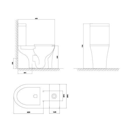 Унитаз-компакт OLIVE'S белый, сиденье дюропласт Sierra (SR31126DP)