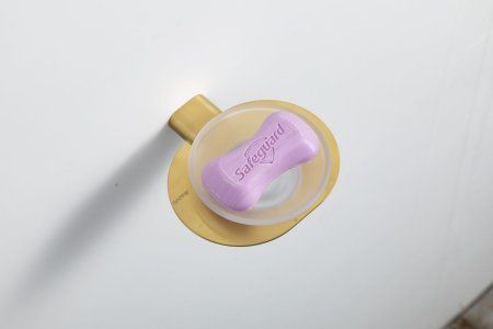 Мыльница стеклянная Gappo G3TE09NR02YS-3HM, золотой сатин