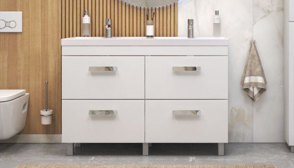 Тумба напольная Velvex Orlando 120, белый матовый (tn.ORL.CLA.120.4Y белый матовый)