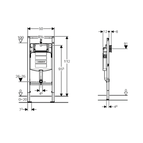 Система инсталляции для унитазов Geberit Sigma 111.915.00.1
