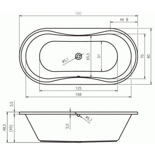 Ванна акриловая Riho Lugano BA7800500000000 190x90