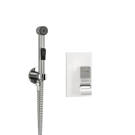 Гигиенический душ WasserKRAFT A010656WHITE со смесителем, белый, хром