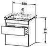 Тумба с раковиной Duravit DuraStyle DS648002222 65 белый глянцевый