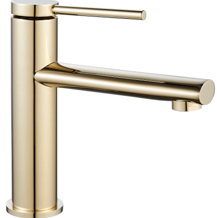 Смеситель для раковины (умывальника) REA OVAL GOLD золото низкий, REA-B6515