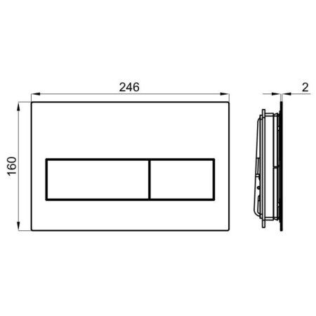 Кнопка смыва Noken Smart Line Tono N351780044 медь