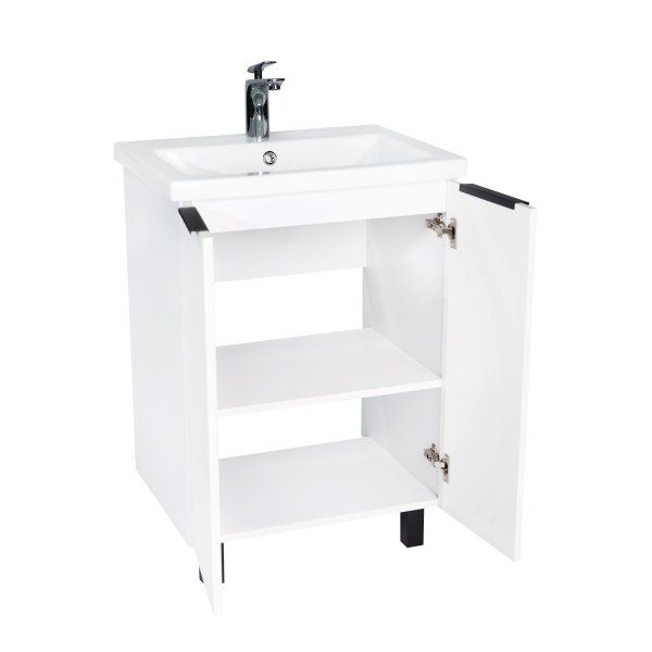 Тумба VIANT "Берлин" MODUO 60 2 ств белая 444х570х820 (VBER60MDBEL-T2ST)