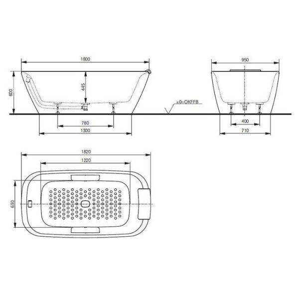 Ванна композитная Toto Neorest PJY1886HPWMNE 180x95 белый