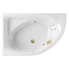 Акриловая ванна Excellent Aquarella WAEX.ARL17.SMART.GL x L с гидромассажем, белый/золото