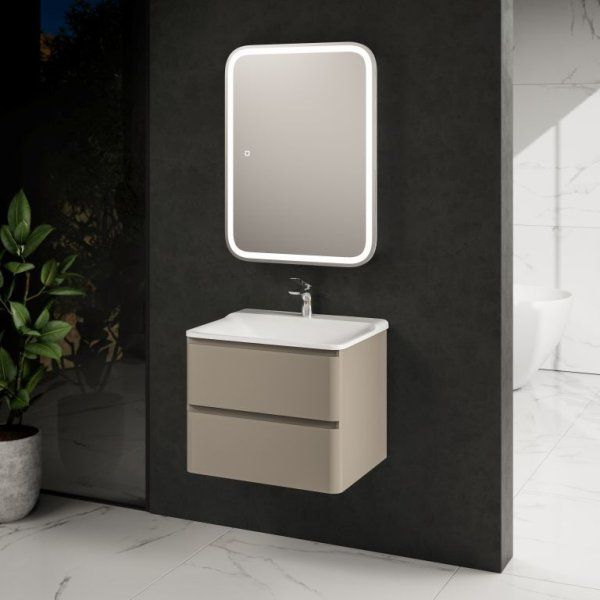 Тумба под умывальник подвесная AQUAme "S4"  AQM900460BG 60 см., цвет бежевый.