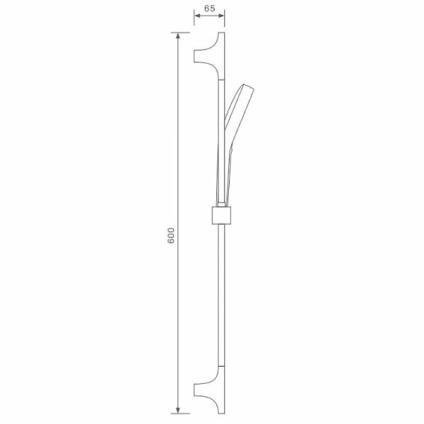 Комплект лейки с душевой стойкой Splenka для душа без смесителя, хром (S470.02)