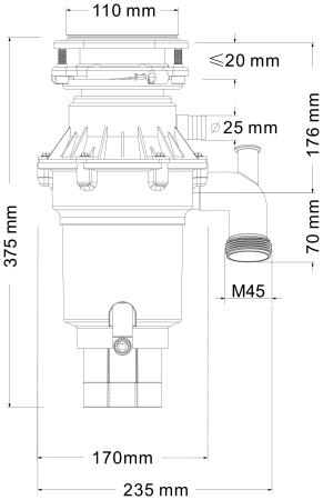 Измельчитель пищевых отходов Fmark (FCD-703)