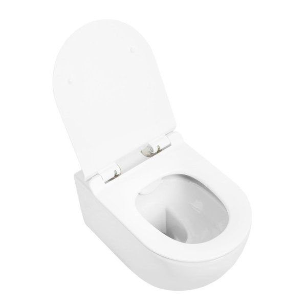 Унитаз подвесной Cezares Molveno CZR-2468-TH-R с сиденьем soft close Cezares CZR-2011-SC белый