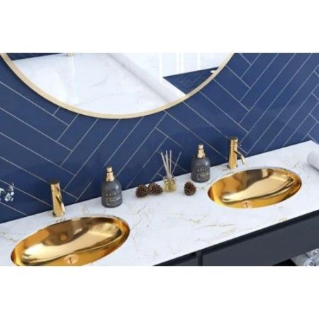 Умывальник Rea Nel Gold U6331 золото