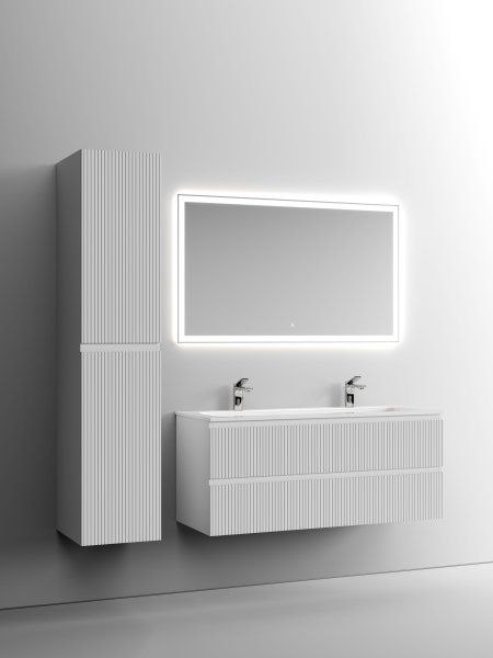 Тумба подвесная SANCOS Snob T 1195х445х500, c двумя ящиками оснащенными доводчиками, Bianco, SNT120W