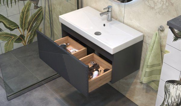 Тумба подвесная Velvex Edge 80.1Y, графит (tp.EDG.9696.80.1Y графит)