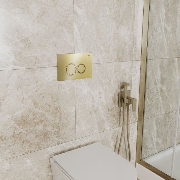 Клавиша смыва D&K Bayern глянцевое золото (арт.инсталл DI8050127) (DB1529007)