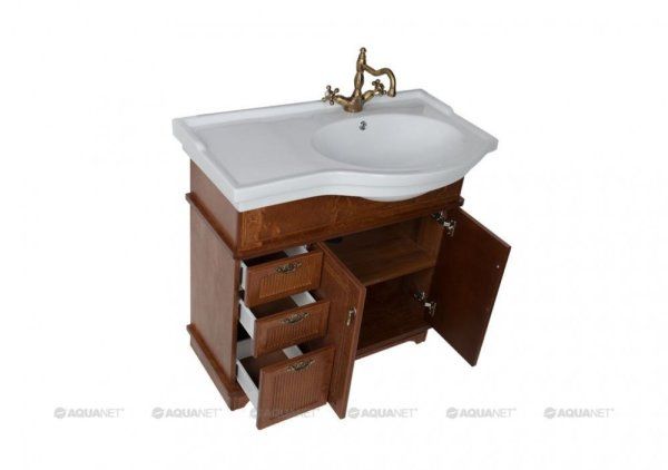 Тумба под раковину Aquanet Луис 00176987 90 темный орех R