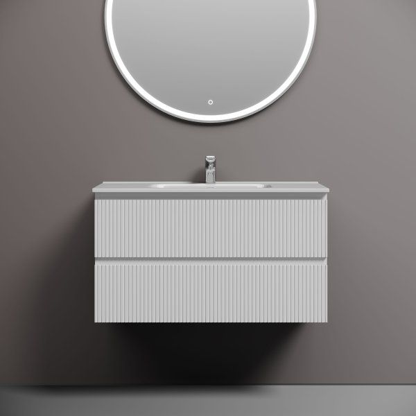 Тумба подвесная SANCOS Snob T 890х445х500, c двумя ящиками оснащенными доводчиками, Bianco, SNT90W