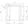 Шкаф-зеркало Eban FCPLS1152B bi decape*2 с двумя шкафчиками белый