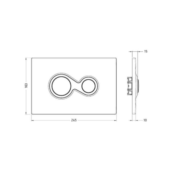 Кнопка смыва ArtCeram Monet 701.000.71 хром