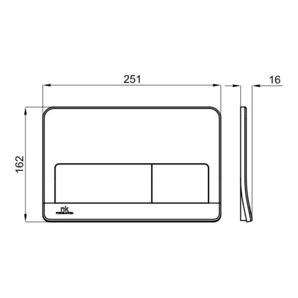 Кнопка смыва Noken Smart Line Forma N386000081 белый/золото