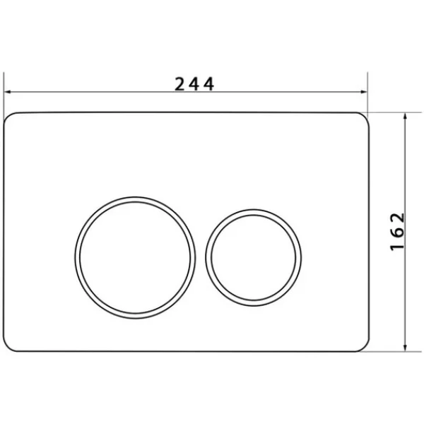 Кнопка смыва Caprigo Dew DS001-vot для инсталляции, альпийский белый