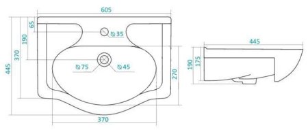 Мебельная раковина Aquaton Селигер 1WH110268 60